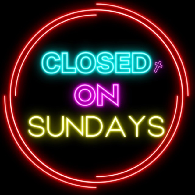 Closed on Sundays